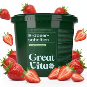 Erdbeeren Gefriergetrocknet · Knusprige Erdbeerscheiben · ohne Zuckerzusatz · Gefriergetrocknete Früchte · Freeze-Dried Strawberries - GreatVita